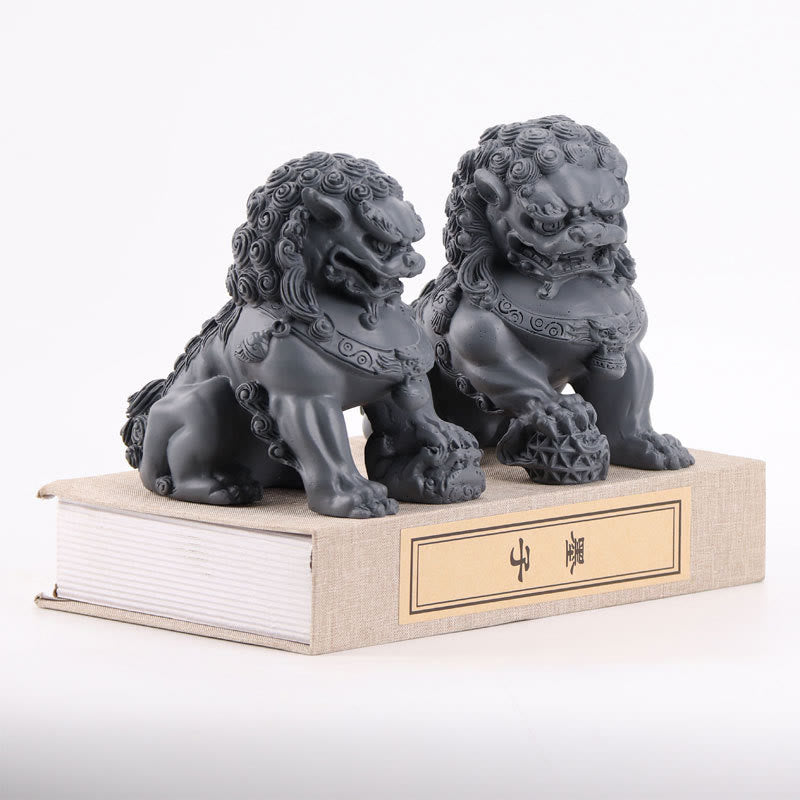 2 Stück Löwen-Statue, Mut, Stärke, Kunstharz, Heim- und Bürodekoration - image 11