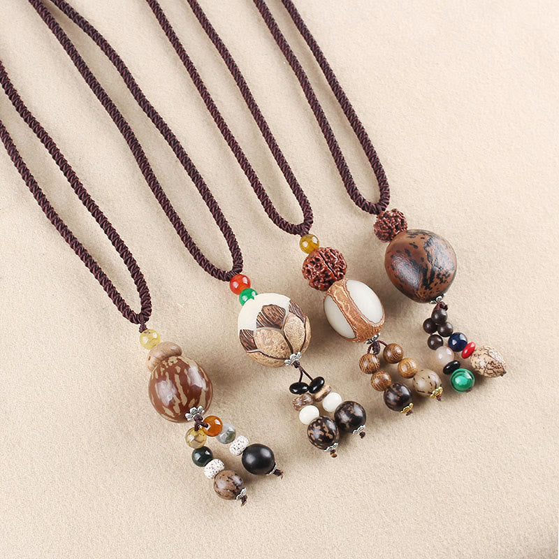 Halskette mit Buddha Stonesn, Bodhi-Samen, Lotus, Weisheit, Harmonie - image 1