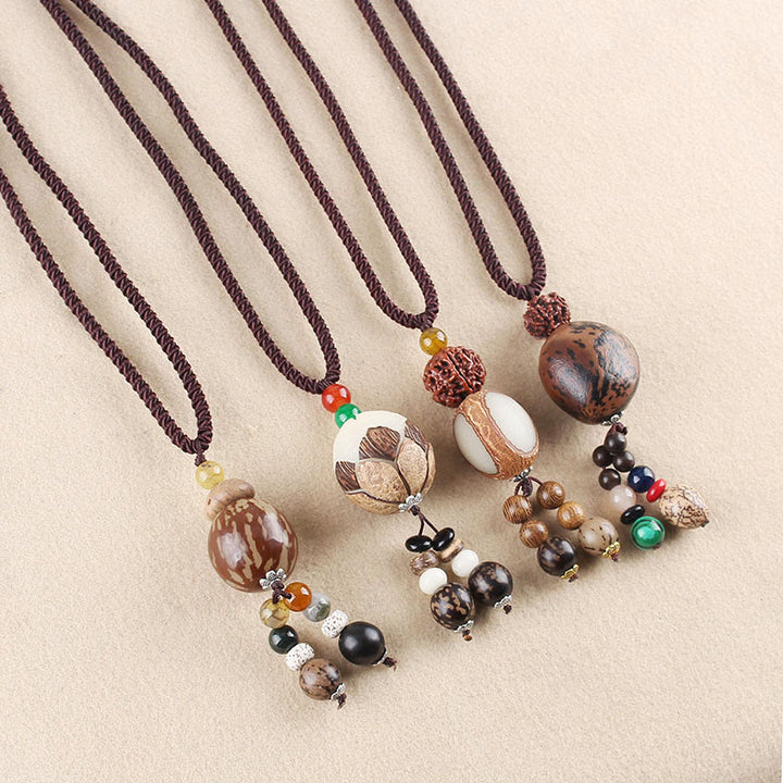 Halskette mit Buddha Stonesn, Bodhi-Samen, Lotus, Weisheit, Harmonie - image 1
