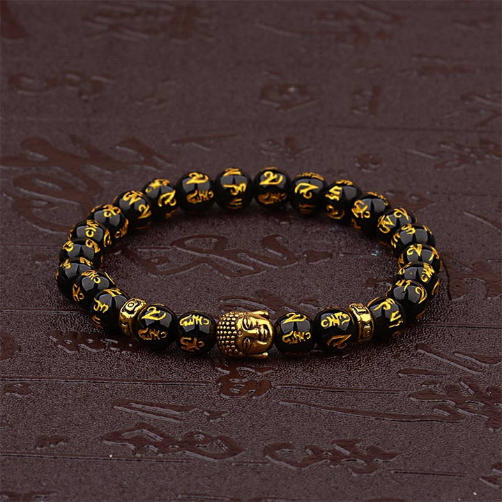 Buddha Stones Tibetisches Buddha-Mantra-Amulett-Armband