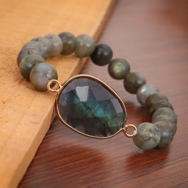 Buddha Stones Natürliches Labradorit-Mondstein-Perlenarmband zur Unterstützung der Heilung - image 5