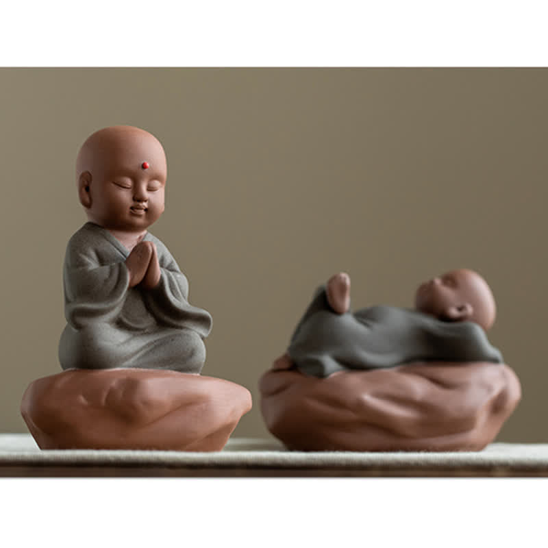 Schwarze Pfirsichholz-Buddha-Blumen-Calm-Cure-Dekorationen - image 14