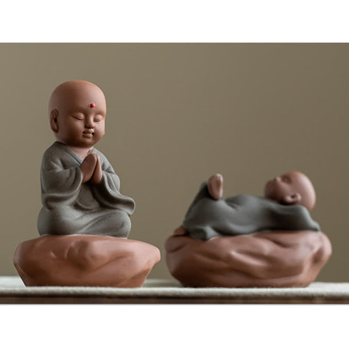 Schwarze Pfirsichholz-Buddha-Blumen-Calm-Cure-Dekorationen - image 14