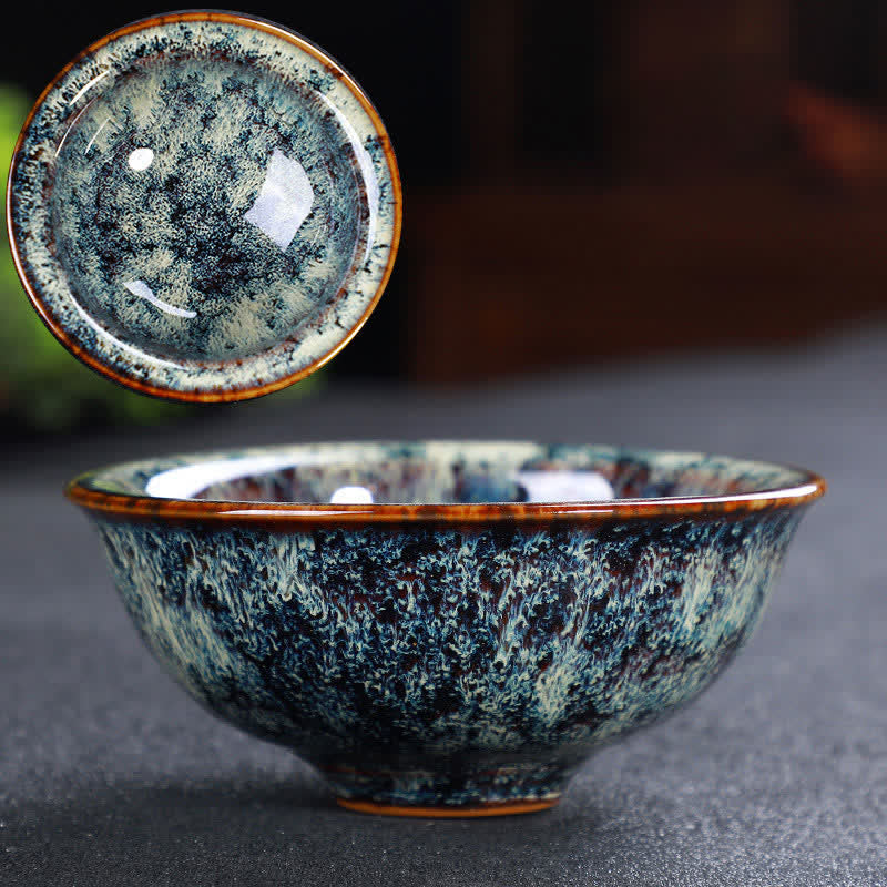 Buddha Stones Bunte Keramik-Teetasse Home Office Teetassen - AliceBlue - image 55