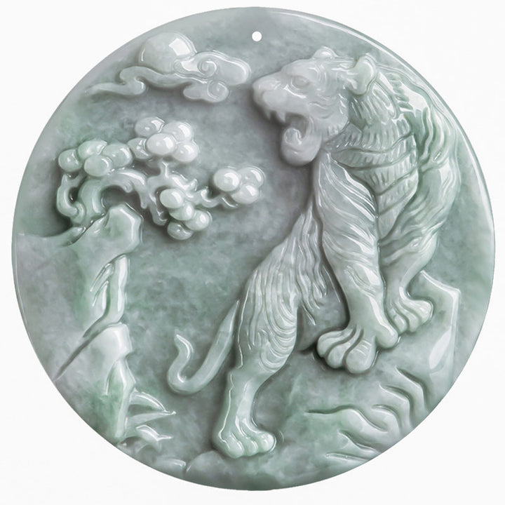 Buddha Stones Chinesisches Sternzeichen Tiger Jade Schutz Halskette String Anhänger - image 10