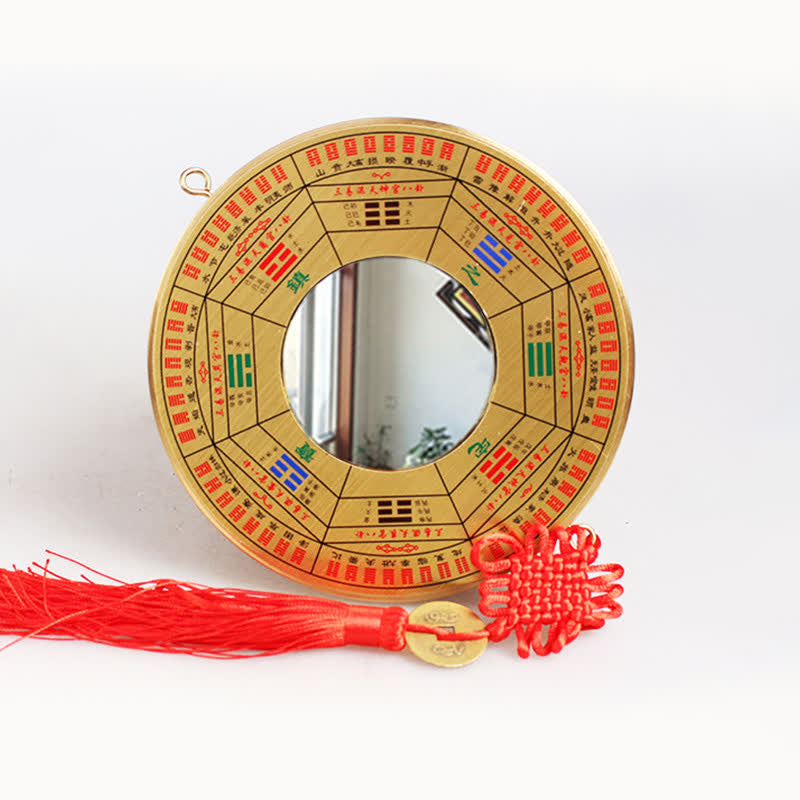 Feng Shui Bagua Karte Kupfermünze Chinesische Knotenbalance Energiekarte - 16 cm - Neun-Paläste-Bagua-Karte - Konvexspiegel - image 13