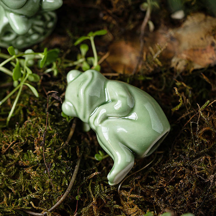 Buddha Stones, Mini, klein, Meditation, Lotus, ruhender Frosch, Keramik, Reichtum, Glück, Zuhause, Tee, Haustier, Figur, Dekoration - image 13