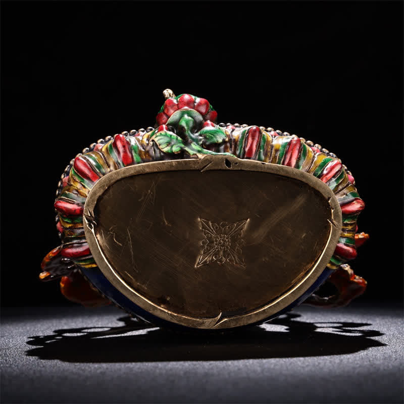 Gelbe Jambhala Bodhisattva Figur Serenity Kupfer Statue Heimdekoration - image 9