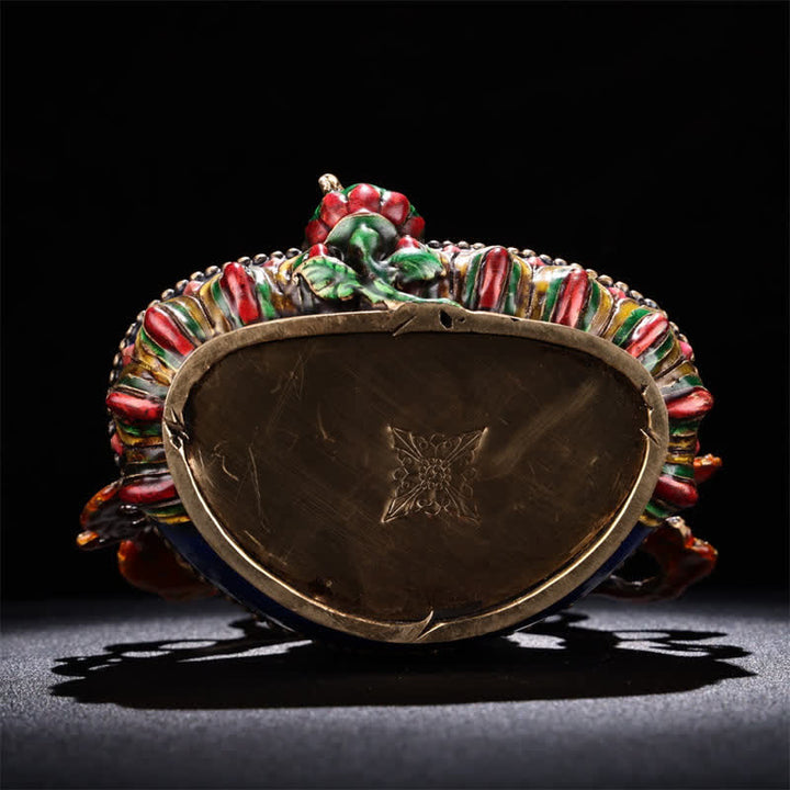 Gelbe Jambhala Bodhisattva Figur Serenity Kupfer Statue Heimdekoration - image 9