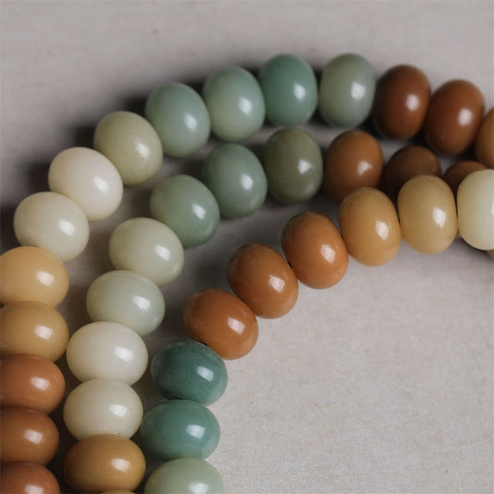 Buddha Stones, 108 Mala-Perlen, Farbverlauf, Bodhi-Samen-Buddha, handgraviertes Friedensarmband - image 4