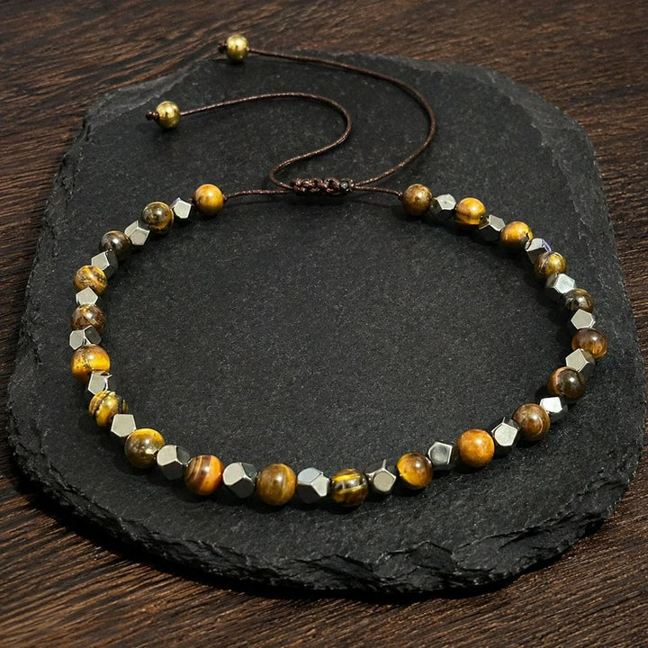 Buddha Stones Tigerauge-Armband aus schwarzem Magnetit, geflochten, verstellbar - image 1