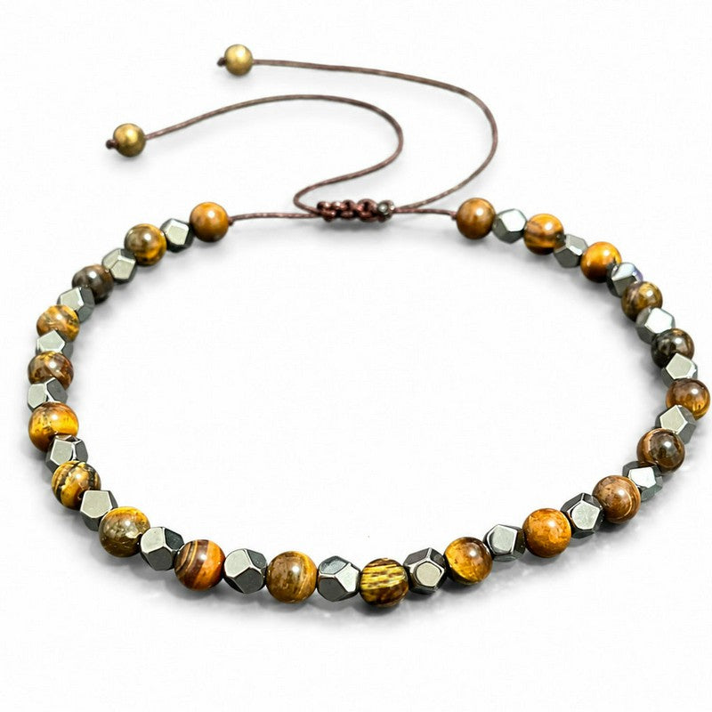 Buddha Stones Tigerauge-Armband aus schwarzem Magnetit, geflochten, verstellbar - image 4