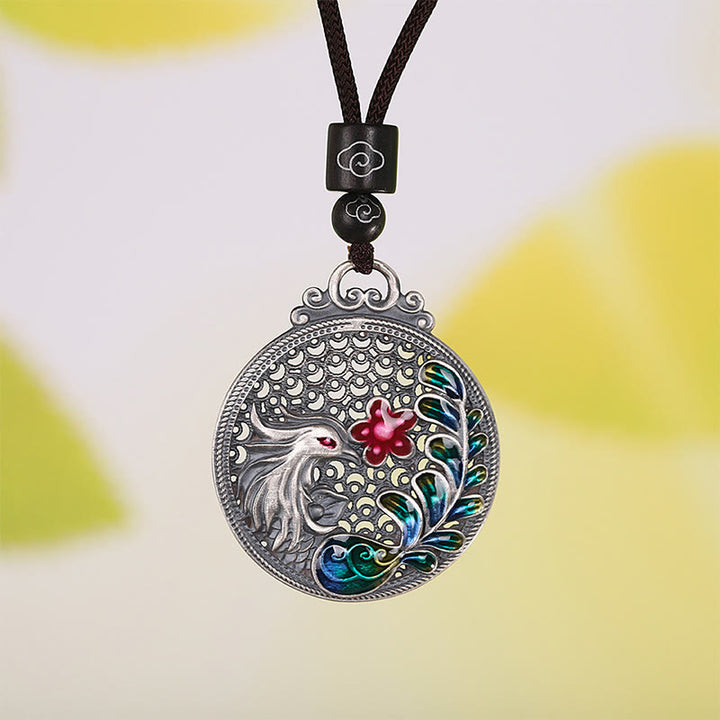 Buddha Stones 990 Sterling Silber Phoenix Glück Schutz Halskette Anhänger - image 7