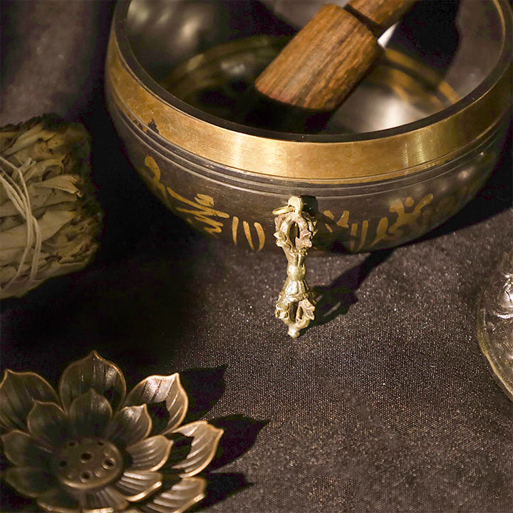 Buddha Stones Nepal Handgefertigter Doppel-Dorje-Vajra aus Kupfer, Symbol der Erleuchtung und Stärke - image 5