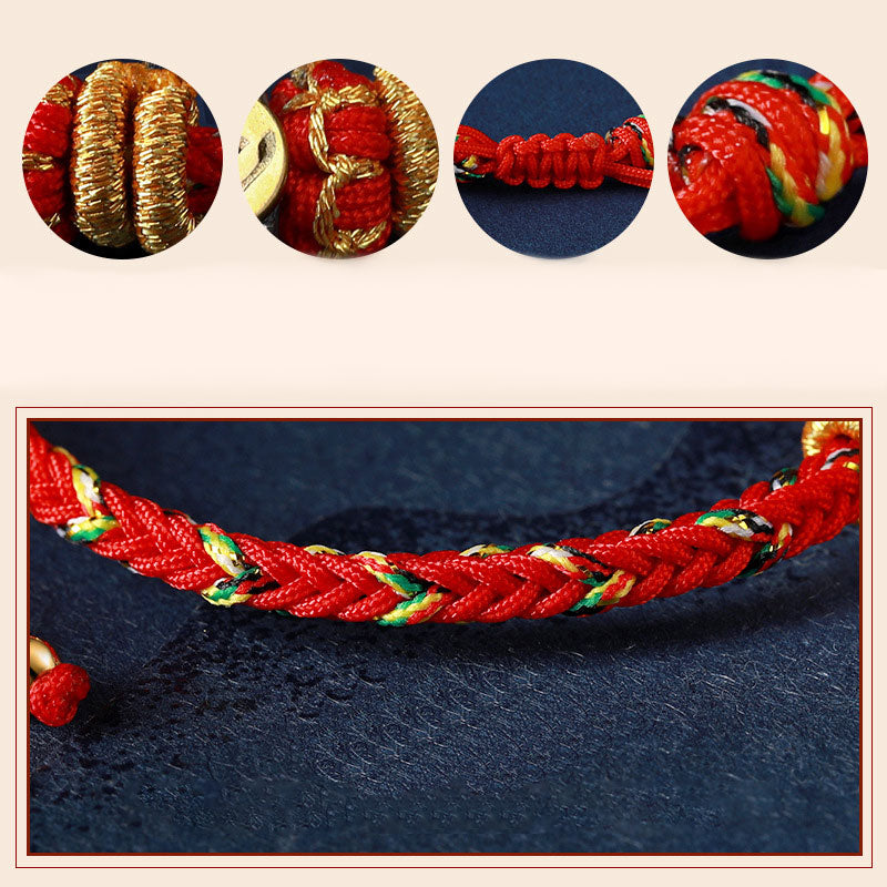 Buddha Stones Chinesisches Sternzeichen Natal Buddha Silber Glück geflochtenes Armband - image 10