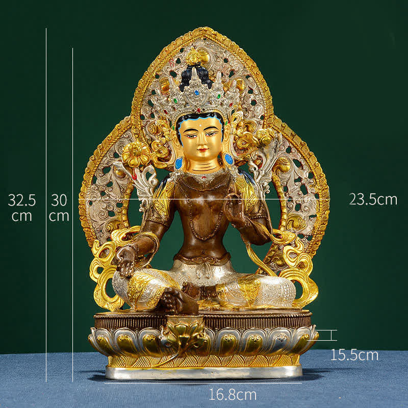 Bodhisattva Green Tara Hope Kupferstatue Dekoration - image 16