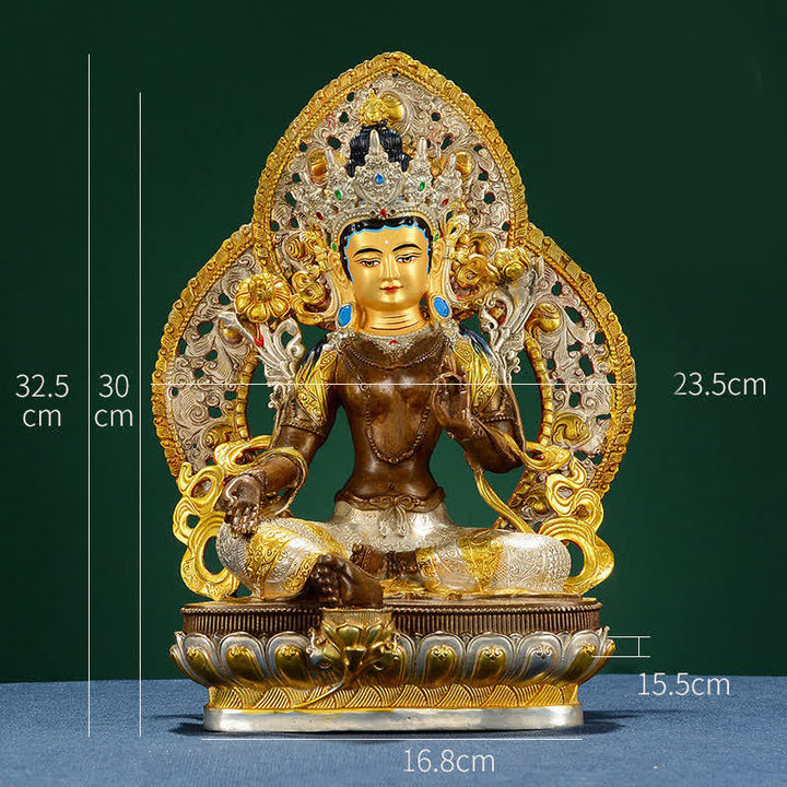 Bodhisattva Green Tara Hope Kupferstatue Dekoration - image 16