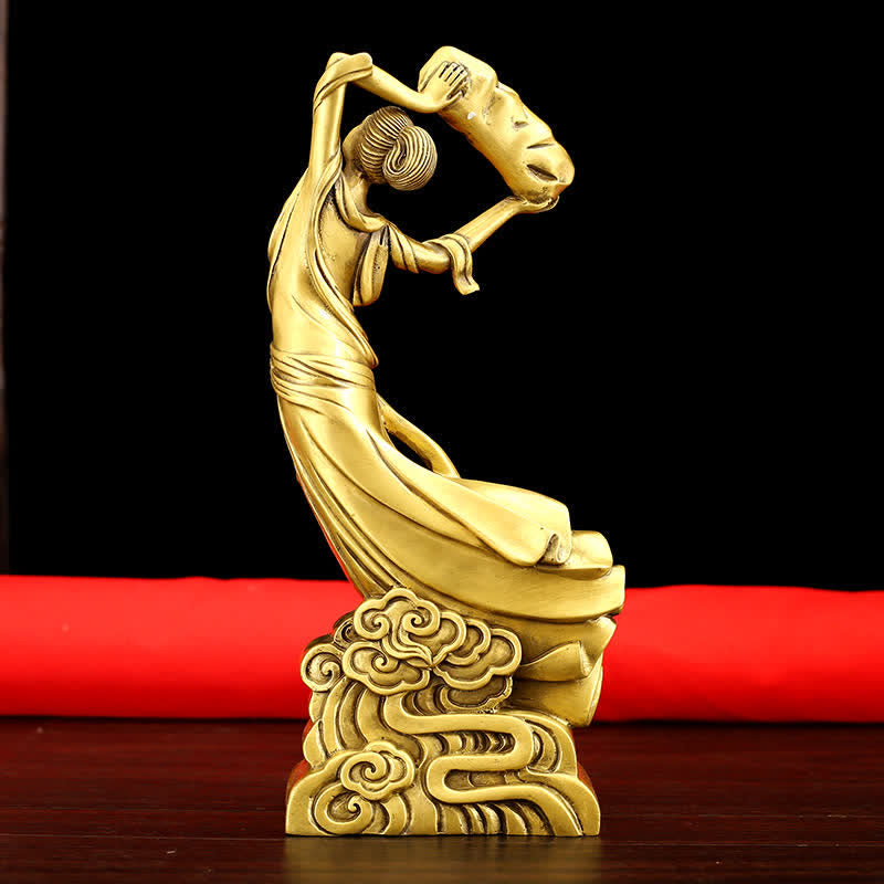 Bodhisattva Nuwa Mends The Sky Schutz Kupferstatue Dekoration - image 6