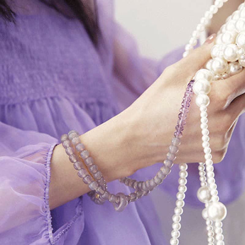 Natürliches Amethyst-Kristall-Meditations-Heilarmband - image 5