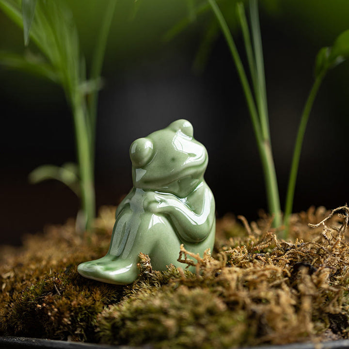 Buddha Stones, Mini, klein, Meditation, Lotus, ruhender Frosch, Keramik, Reichtum, Glück, Zuhause, Tee, Haustier, Figur, Dekoration - image 12