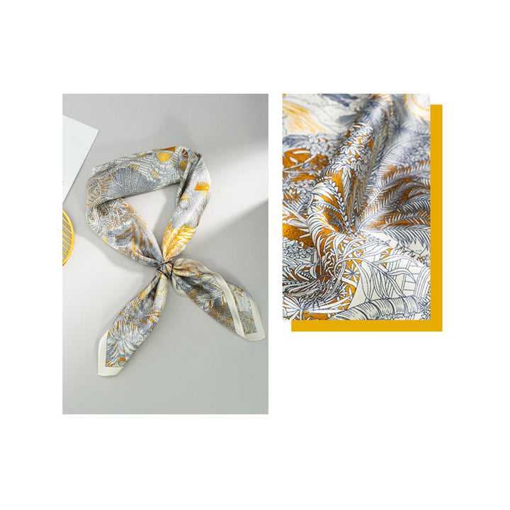 Buddha Stones, Dschungel-Ölgemälde, verheißungsvolle Wolken, Schal aus 100 % Maulbeerseide, doppelseitiger Seidenhalsschal der Premiumklasse 6A - image 6