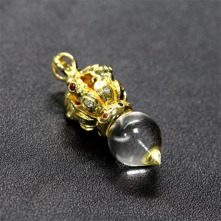 Buddha Stones, tibetischer Dorje Vajra, 4 Zinken, Lotus-Liuli-Kristall, Stärke-Halsketten-Anhänger - image 24