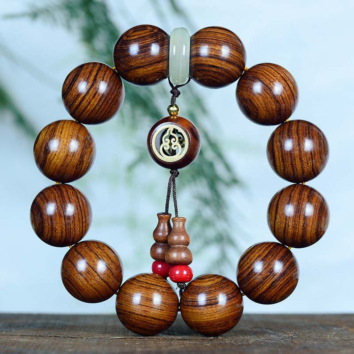 Buddha-Steine Rosenholz Wärme Ruhe Kürbis Charm Armband