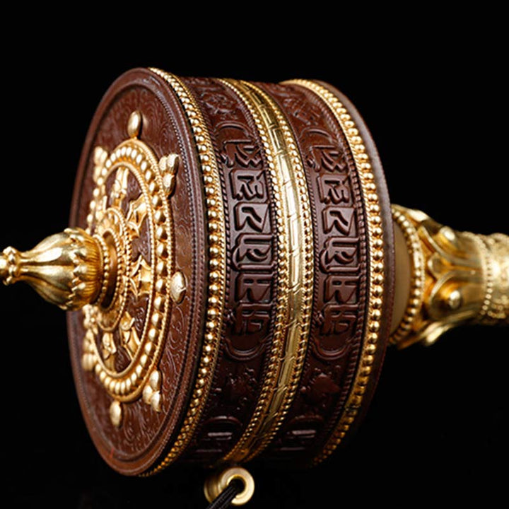 Tibetische Gebetsmühle mit sechs wahren Worten, Kupfer-Balance-Dekoration - image 5