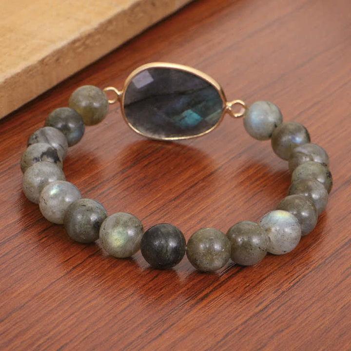 Buddha Stones Natürliches Labradorit-Mondstein-Perlenarmband zur Unterstützung der Heilung - image 6