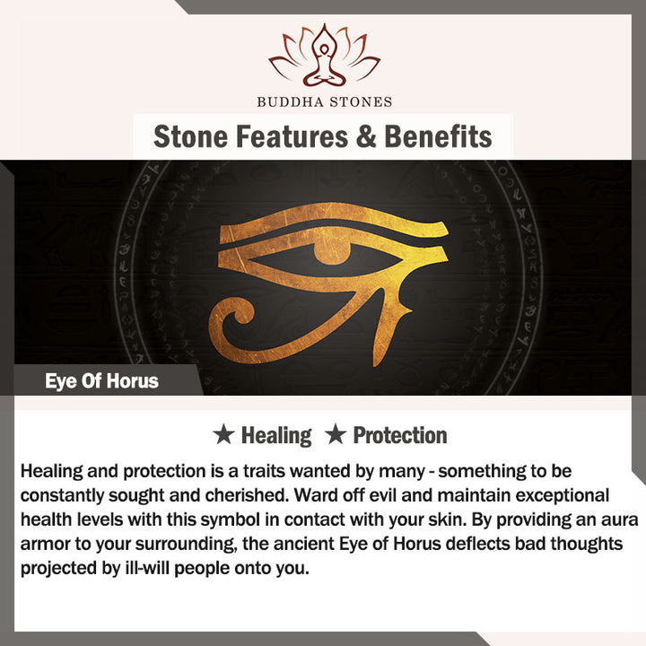 Buddha Stones Auge des Horus Kristallschutz verstellbarer Ring - image 8