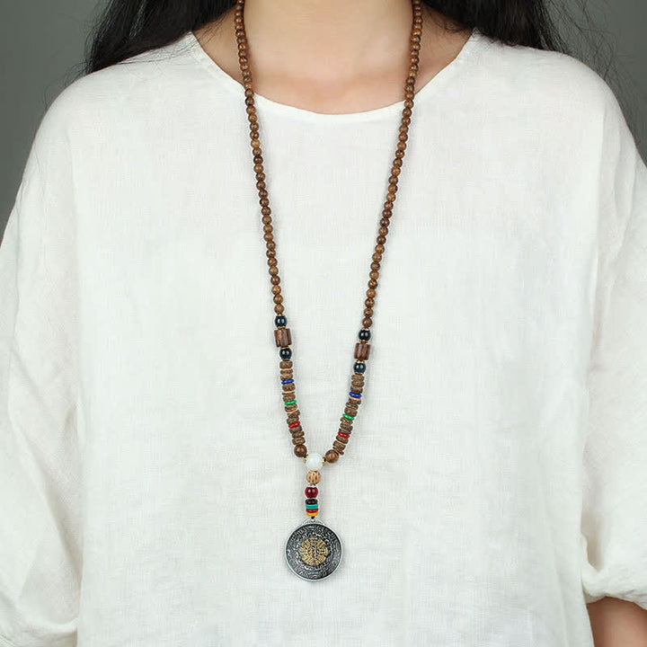 Buddha Stones, tibetische Om Mani Padme Hum Gebetsmühle, Rotation, Vajra-Holz-Halsketten-Anhänger - image 21