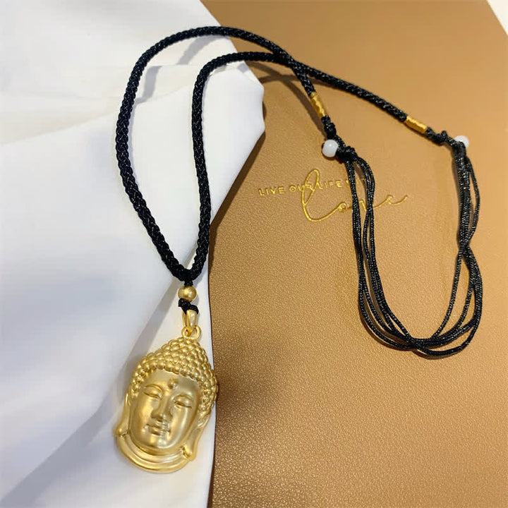 Gold Buddha Kupfer Reichtum Halskette Anhänger - image 7