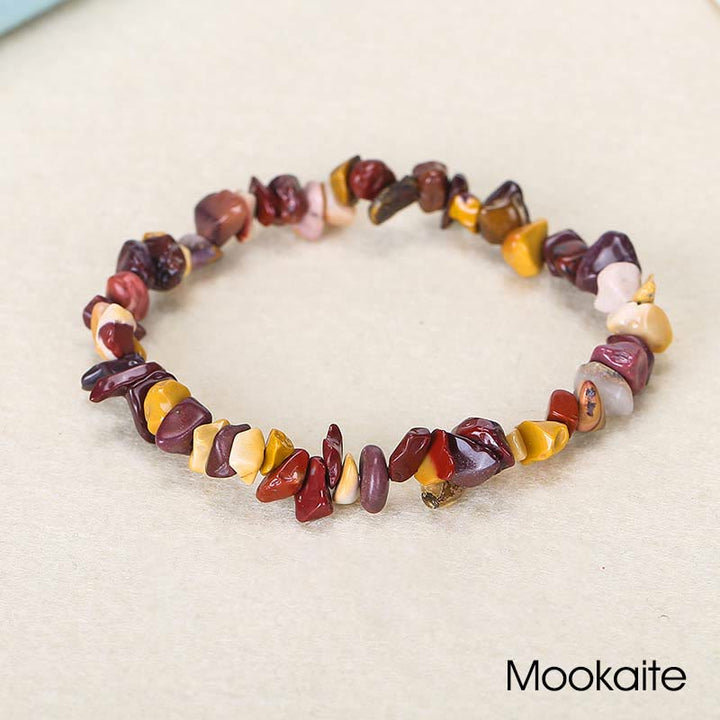 Armband aus natürlich geformtem, unregelmäßig geformtem Kristallstein – wohltuende Wärme - Mookaite (Handgelenkumfang: 15-18 cm) - image 68