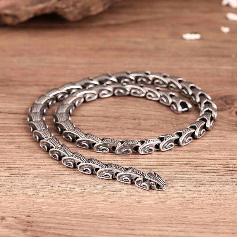 Buddha Stones Drachenmuster Titan Stahl Schutz Halskette Anhänger Armband - Drachenmuster - image 14