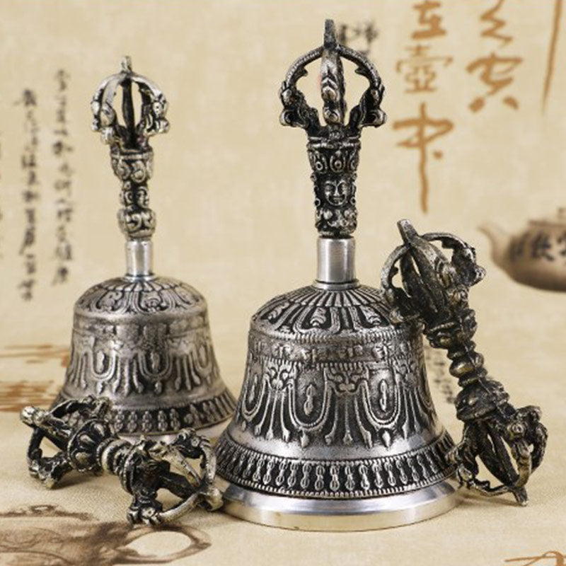 Buddha Stones Tibetische Meditationsglocke und Vajra Dorje Kupfer-Dekorationsset - image 0