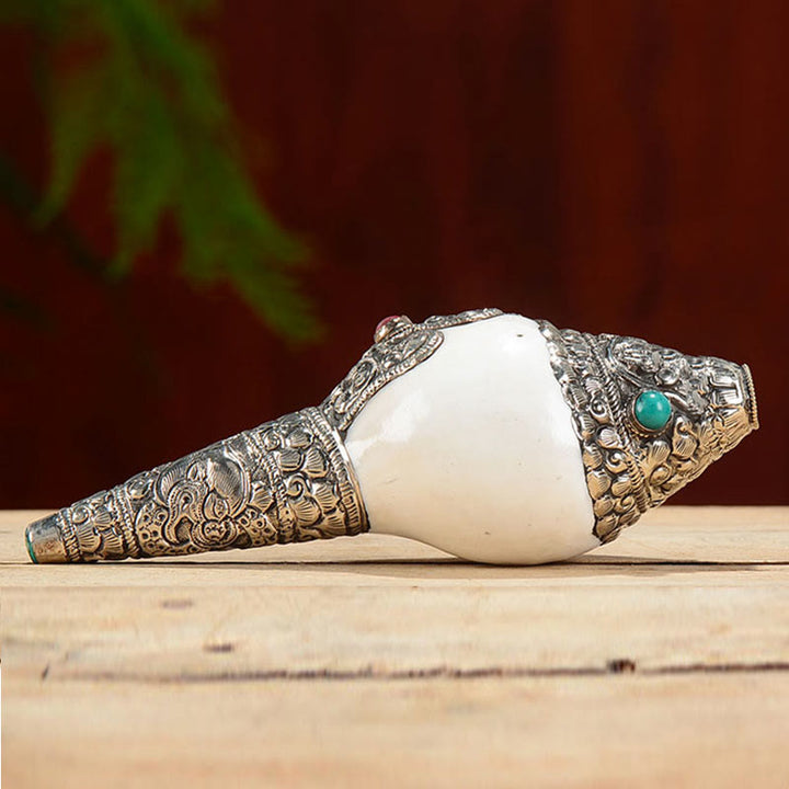Tibetische natürliche Shankha-Muschelmuschel, Reichtum, Glück, Heimdekoration - image 10