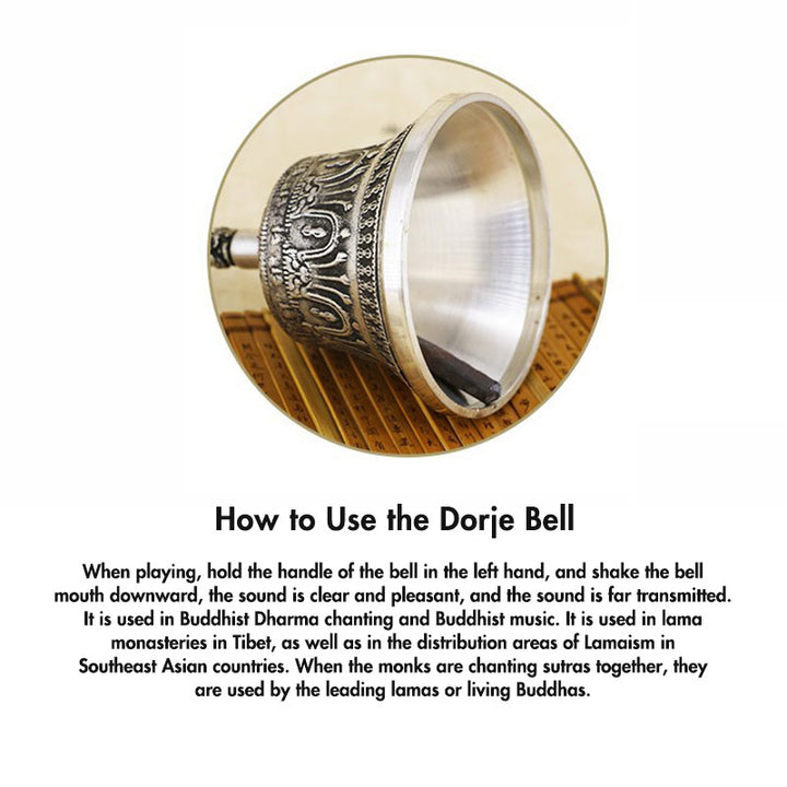 Buddha Stones Tibetische Meditationsglocke und Vajra Dorje Kupfer-Dekorationsset - image 19