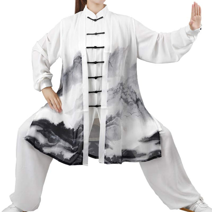3-teiliges Unisex-Kleidungsset mit Tuschemalerei, Meditation, Gebet, spiritueller Zen-Tai-Chi-Qigong-Praxis - image 13