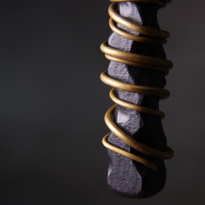 Buddha Stones Tibet Ebenholz Kupfer Balance Peace Halskette Anhänger - image 6