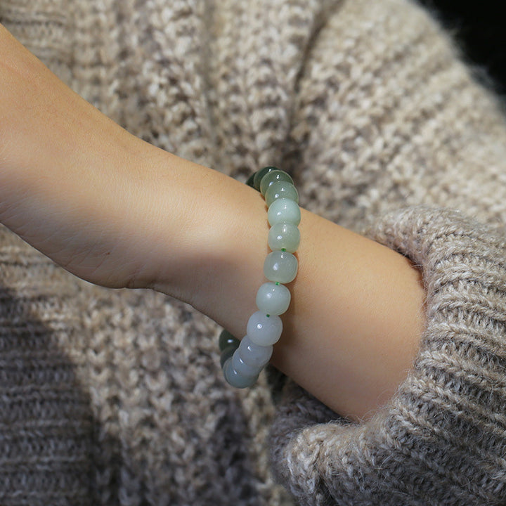 Glückssegen-Armband mit Farbverlauf aus Jade mit Buddha Stonesn - image 3