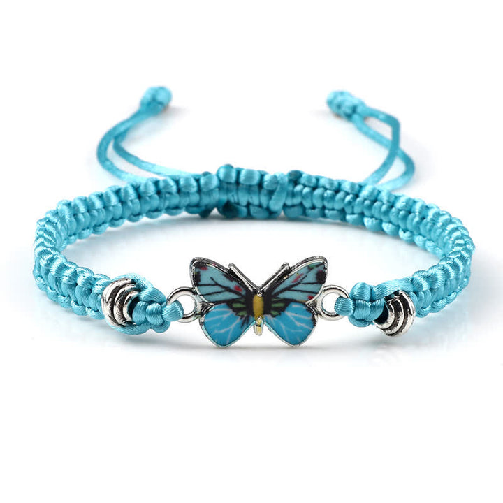 Buddha Stones Butterfly Freedom Love String Charm-Armband