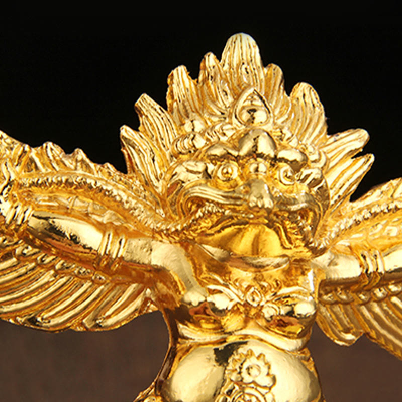 Tibetische goldene Garuda-Vogellegierung, Schutz-Heimdekoration - image 11