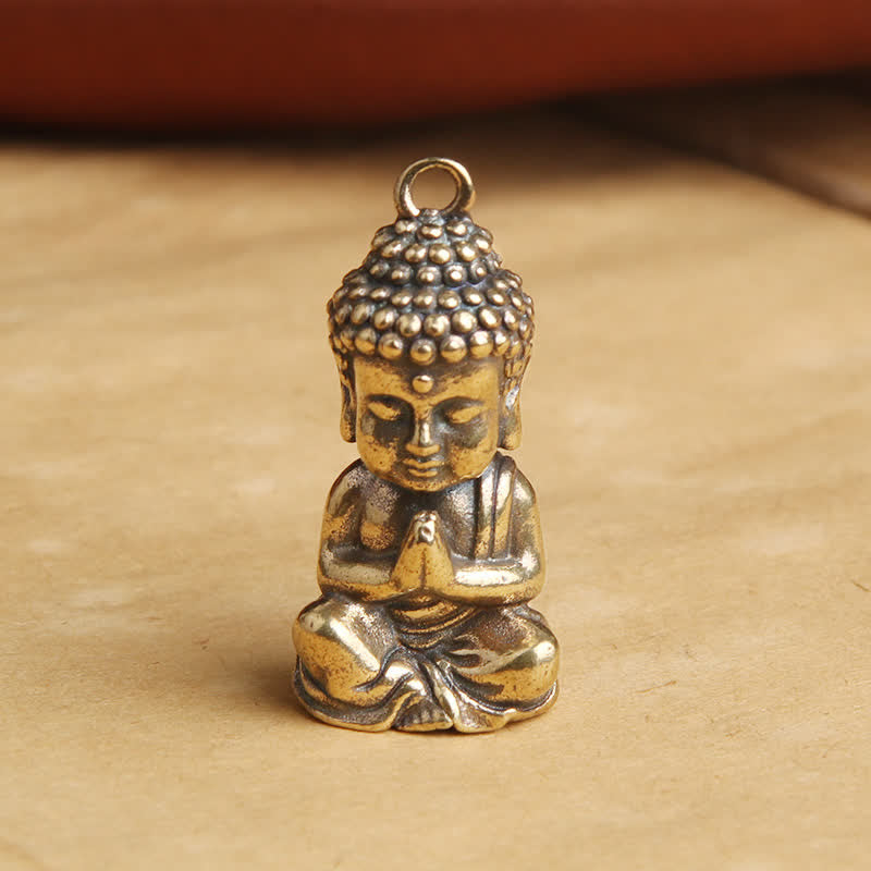 Buddha Mitgefühl Kupfer Schlüsselanhänger Anhänger Dekoration - image 1