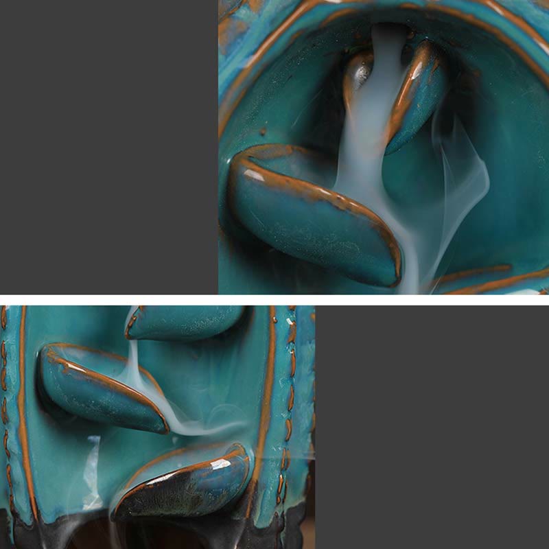 Kaktus-Keramik-Rückfluss-Rauchbrunnen-Räuchergefäß - image 4