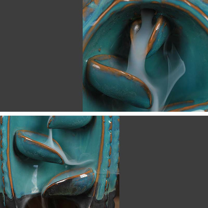 Kaktus-Keramik-Rückfluss-Rauchbrunnen-Räuchergefäß - image 4