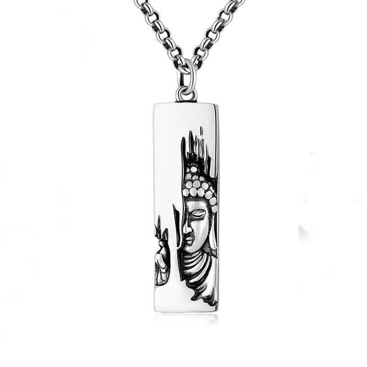 Buddha Stones Tathagata Buddha Stärke Schutz Amulett Glücksanhänger Halskette - Buddha+80cm Kette - image 10