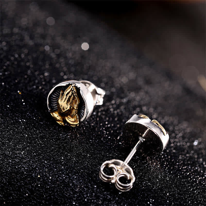 Namaste-Gleichheits-Ohrstecker aus 925er-Sterlingsilber - image 1