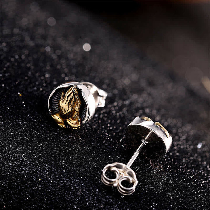 Namaste-Gleichheits-Ohrstecker aus 925er-Sterlingsilber - image 1