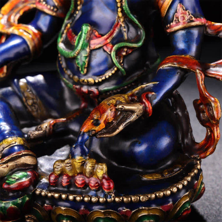 Gelbe Jambhala Bodhisattva Figur Serenity Kupfer Statue Heimdekoration - image 8