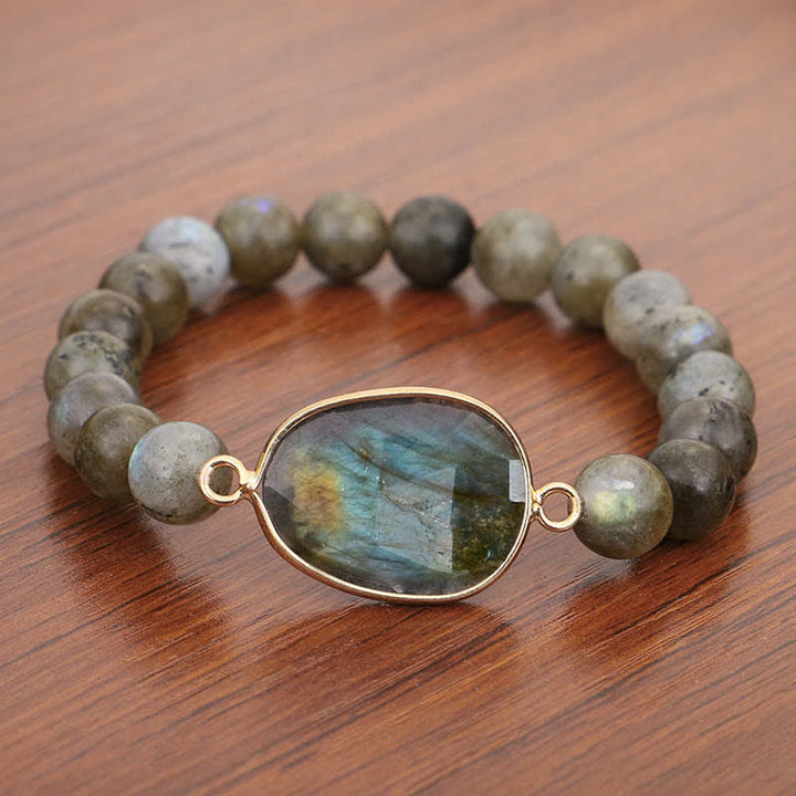 Buddha Stones Natürliches Labradorit-Mondstein-Perlenarmband zur Unterstützung der Heilung - image 4